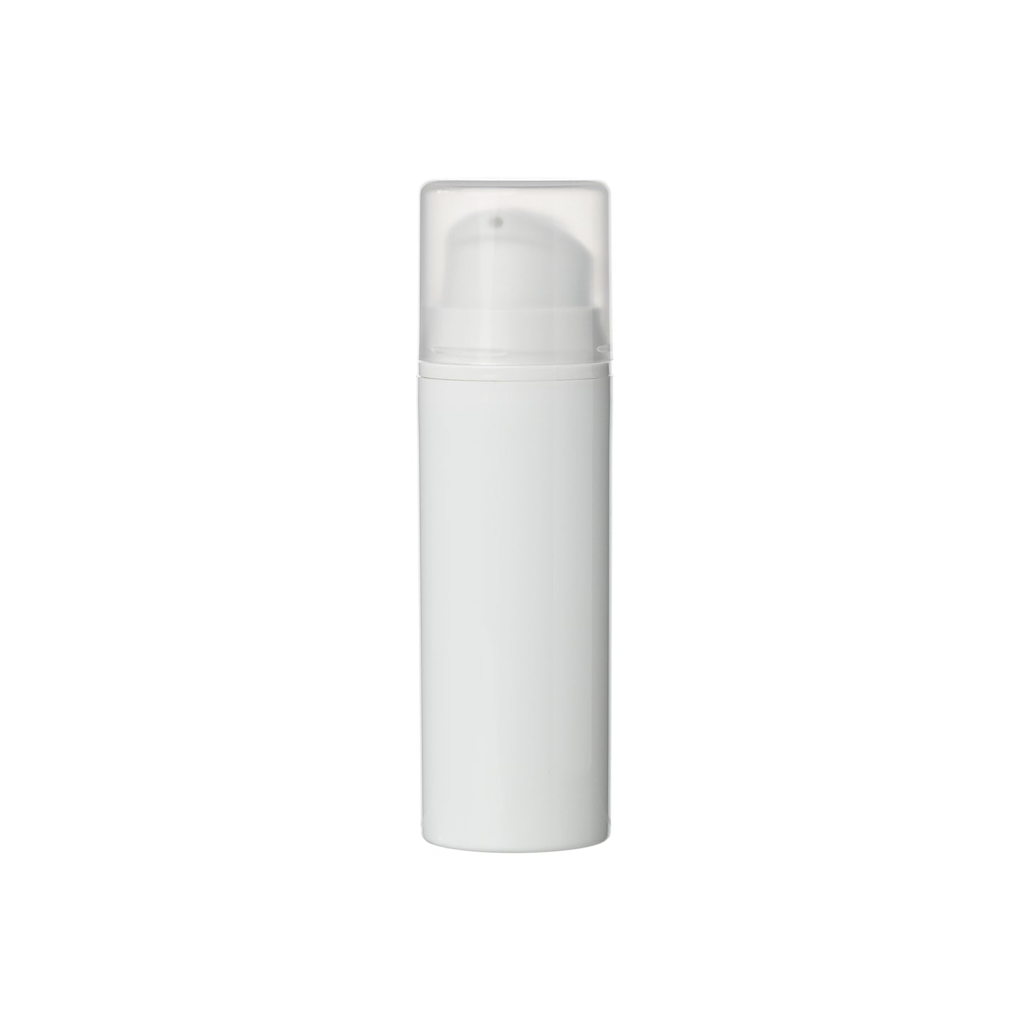 30ml White PP Plastic Airless Bottles with 32mm White Airless Pump & Clear Overcap x480