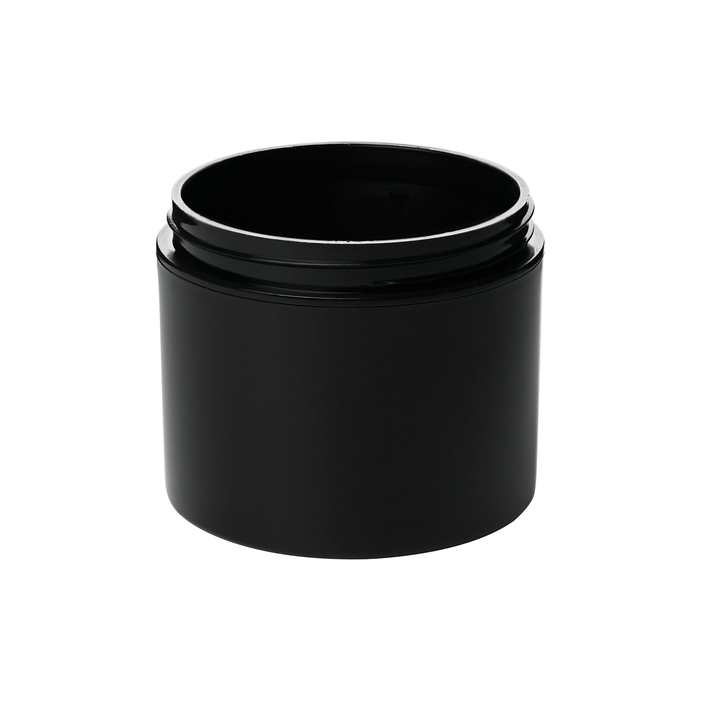 4 oz Black PP Plastic Double Wall Straight Base Jars with 70-400 Neck Finish