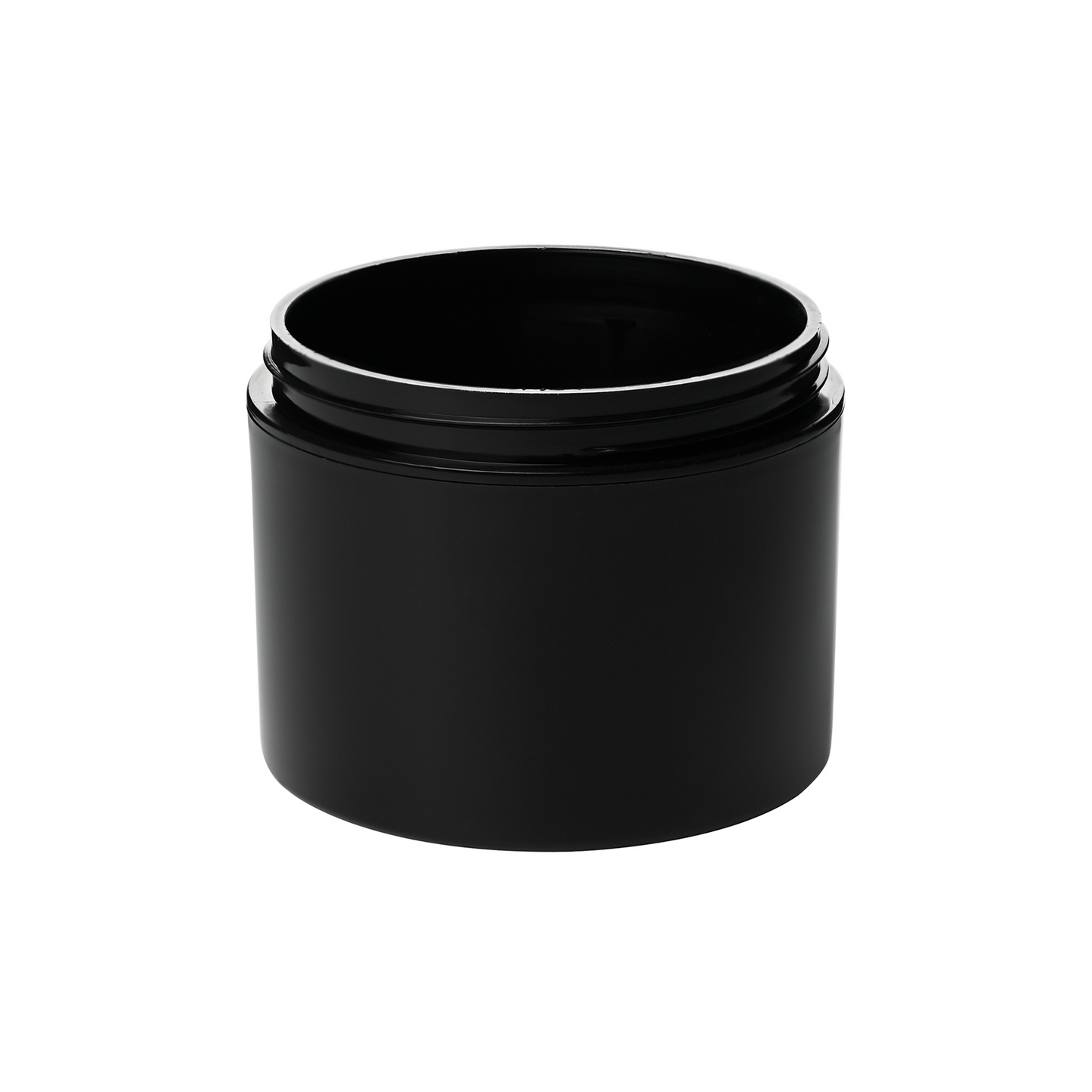 4 oz Black PP Plastic Double Wall Straight Base Jars with 70-400 Neck Finish