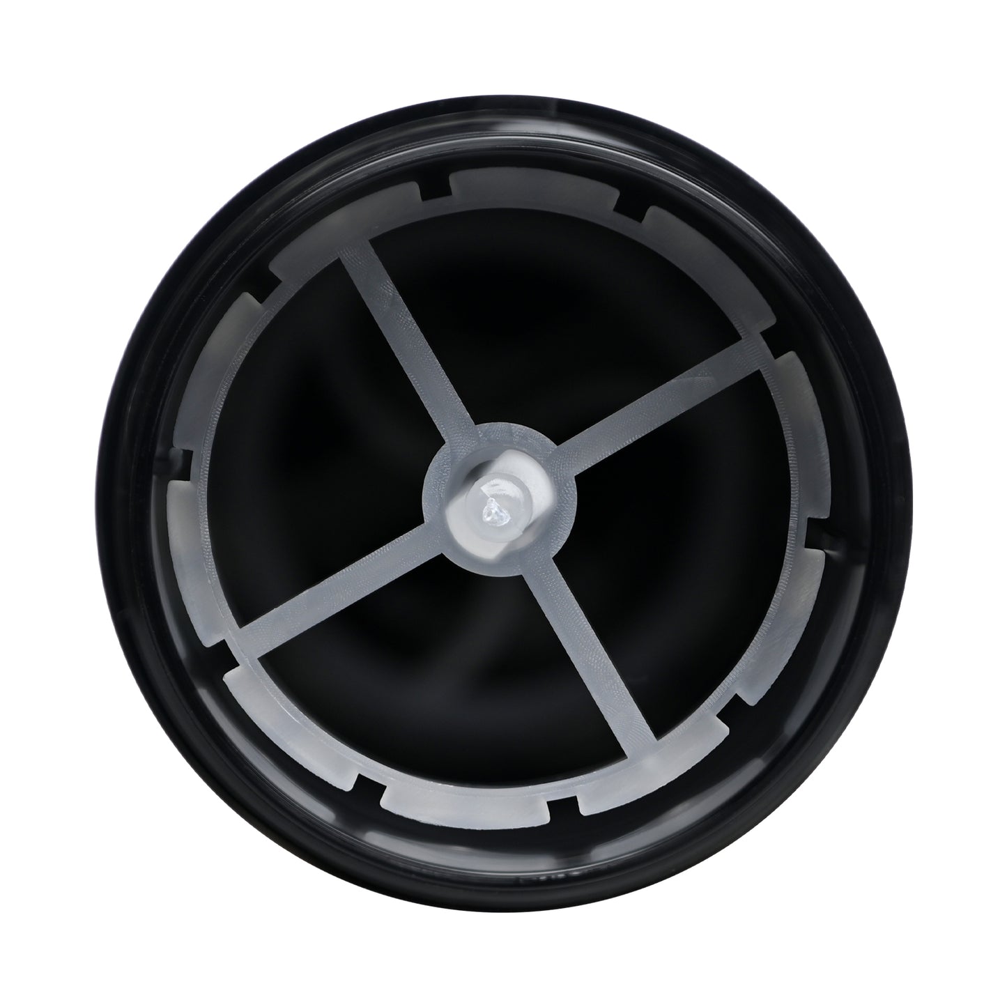 75g Matte Black Plastic Twist Up Solid Stick with Matte Black Screw Cap & Disc