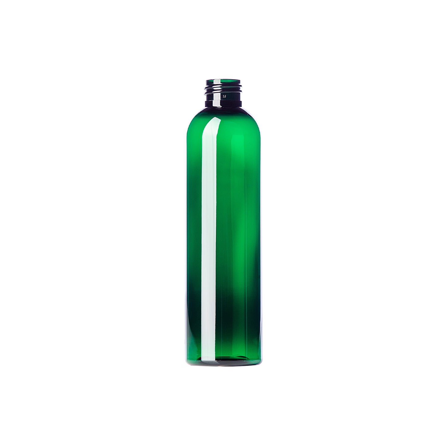 8 oz Green PET Cosmo Round Bottle 24-410 Neck Finish