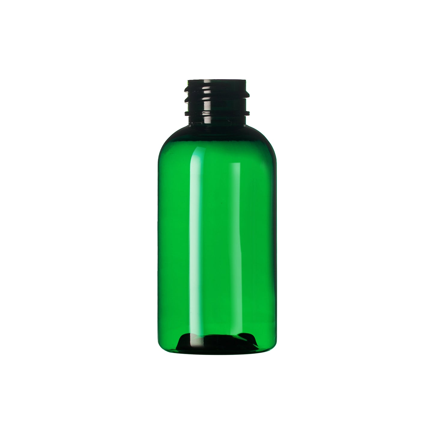 2 oz PET Plastic Boston Round Bottle 20-410 Neck Finish