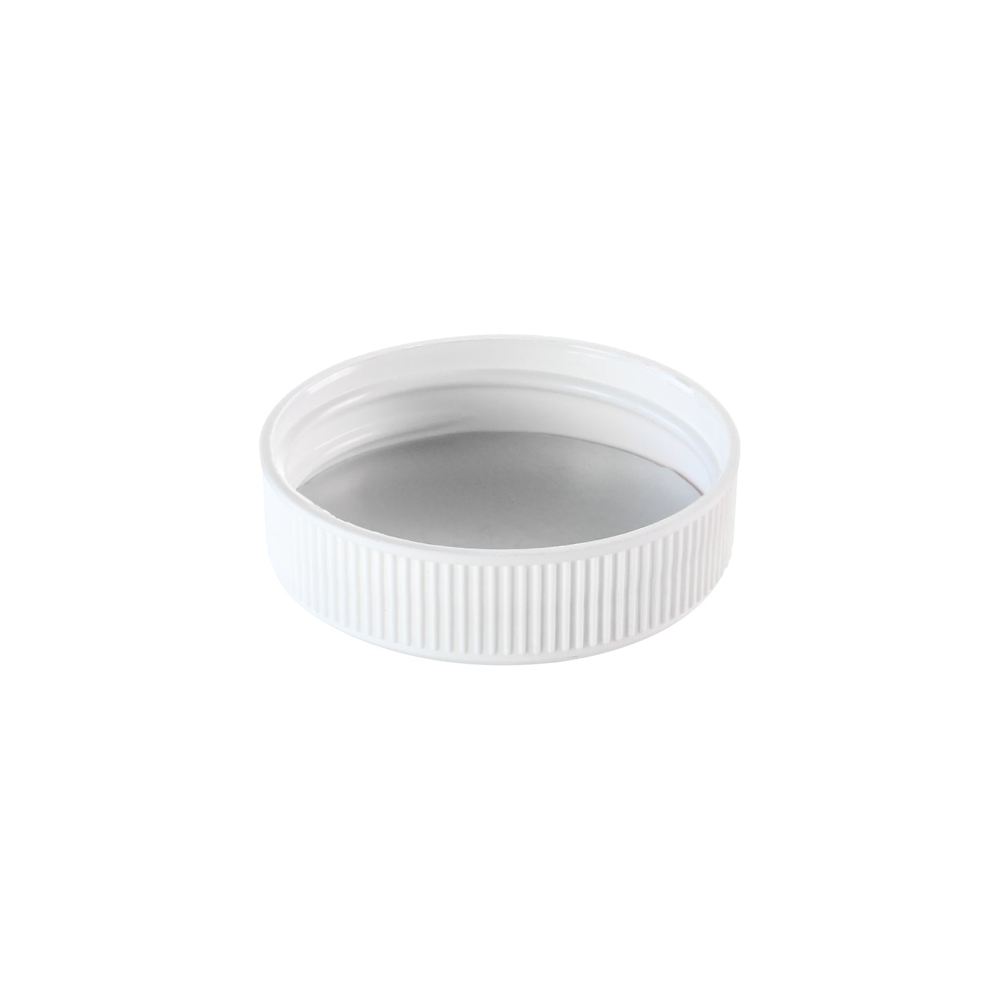 38-400 White PP Ribbed Skirt Cap with Liner