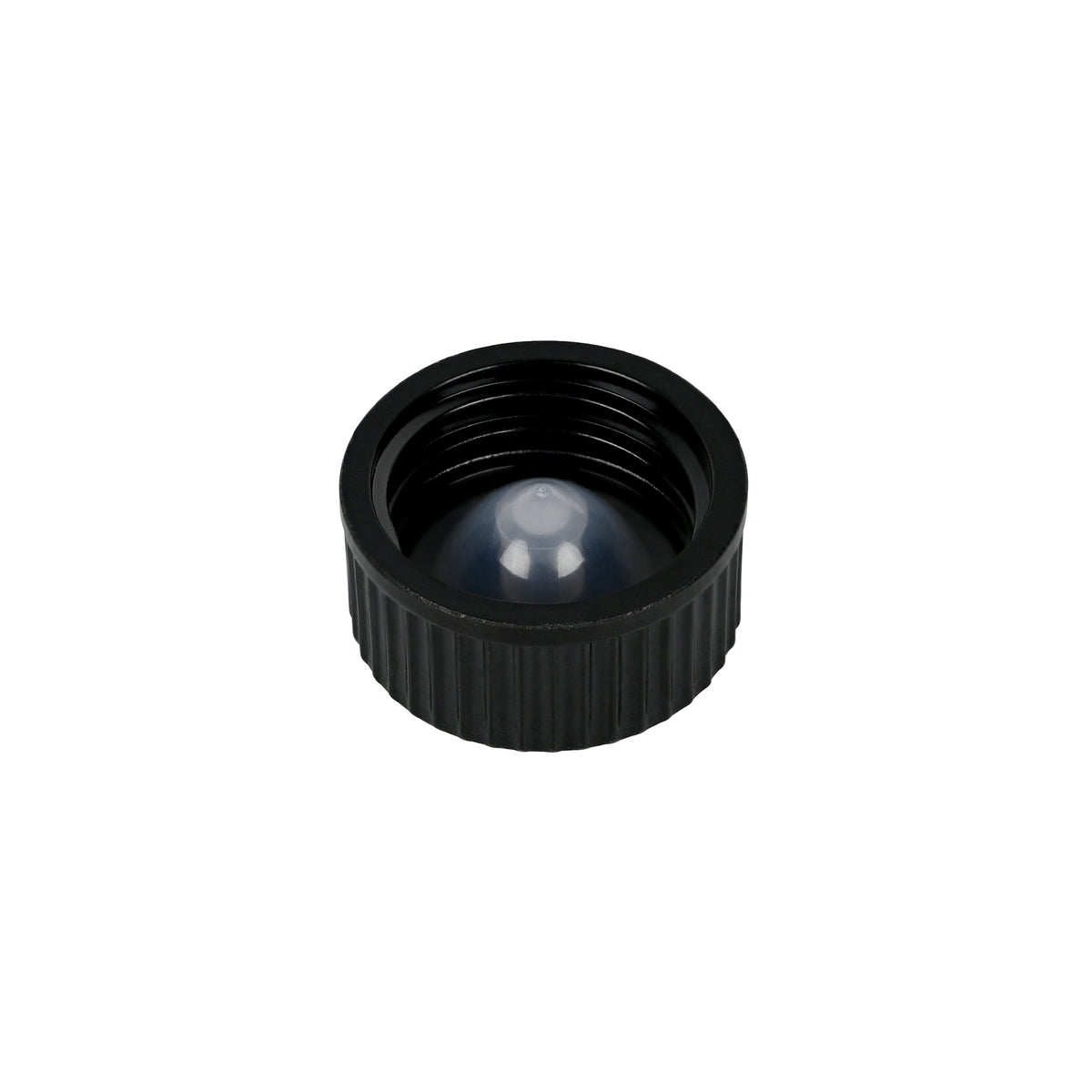 20-400 Black Semi Ribbed Skirt Phenolic Cap