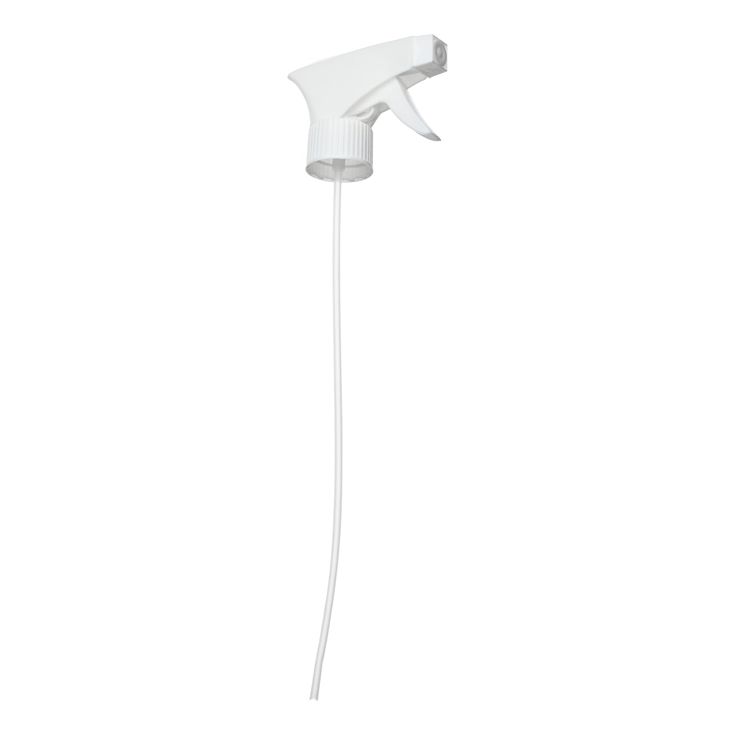 28-400 White Ribbed Skirt Trigger Sprayer with 248mm Dip Tube