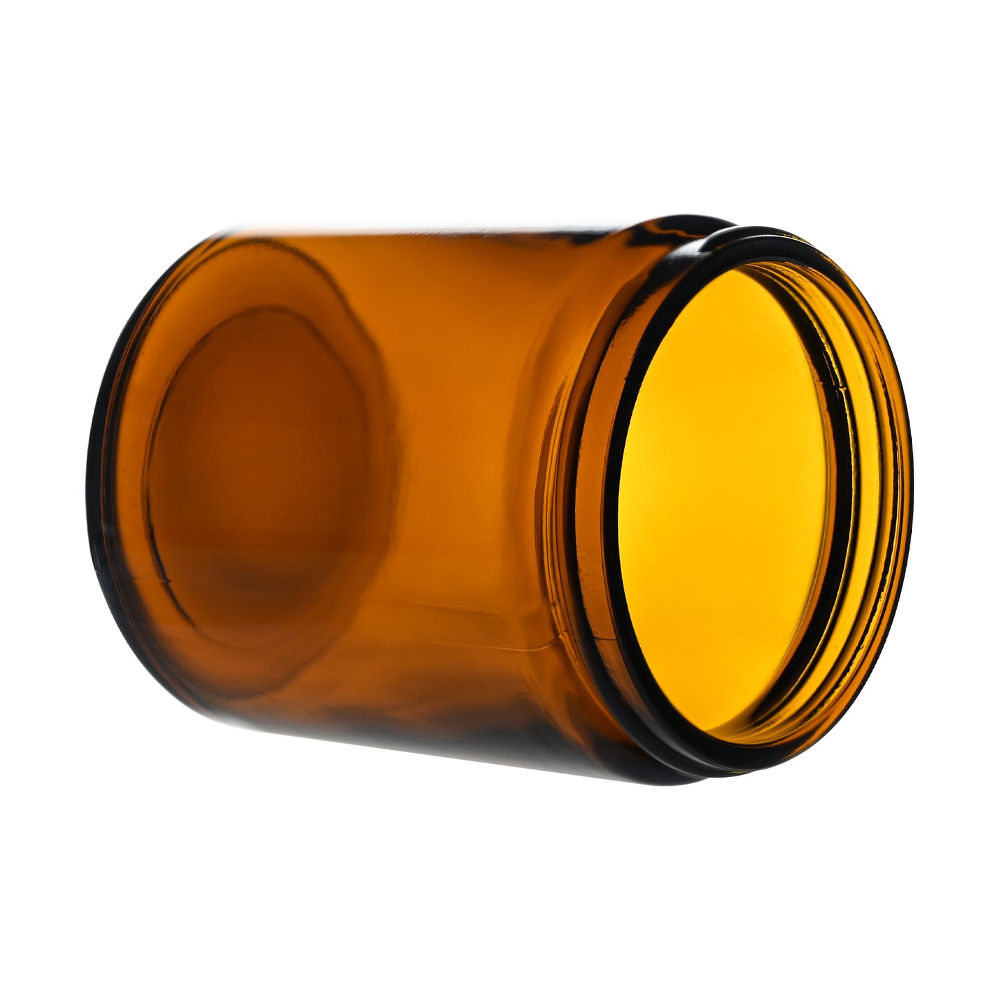 280g Amber Straight Sided Glass Jar with 70-400 Neck Finish