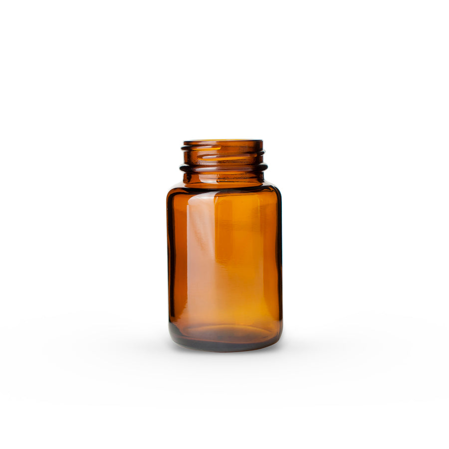 100cc Amber Glass Packer Bottle 38-400 Neck