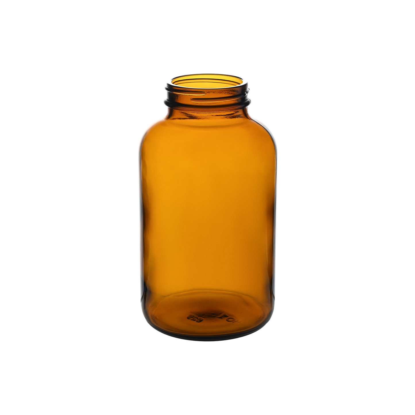 500cc Amber Glass Wide Mouth Packer Bottles with 53-400 Neck Finish