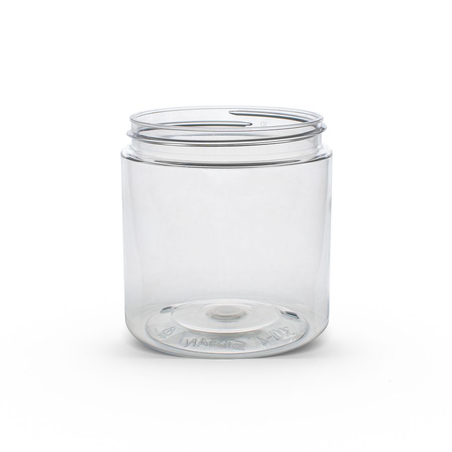 8 oz Clear PET Straight Sided Jar 70-400 Neck Finish FH01-070-400 PLastic Jar FH Packaging FHPKG