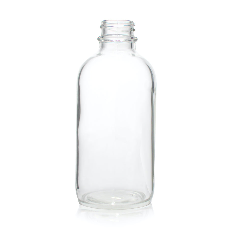 4 oz Boston Round Clear Glass Bottle with 22-400 Neck Finish