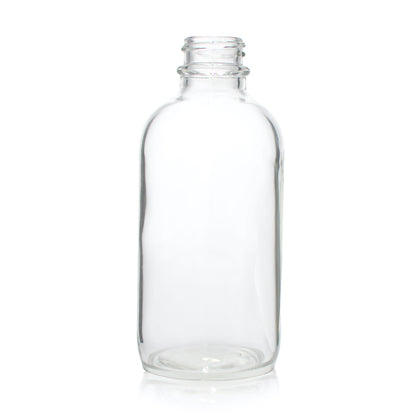 4 oz Boston Round Clear Glass Bottle with 22-400 Neck Finish