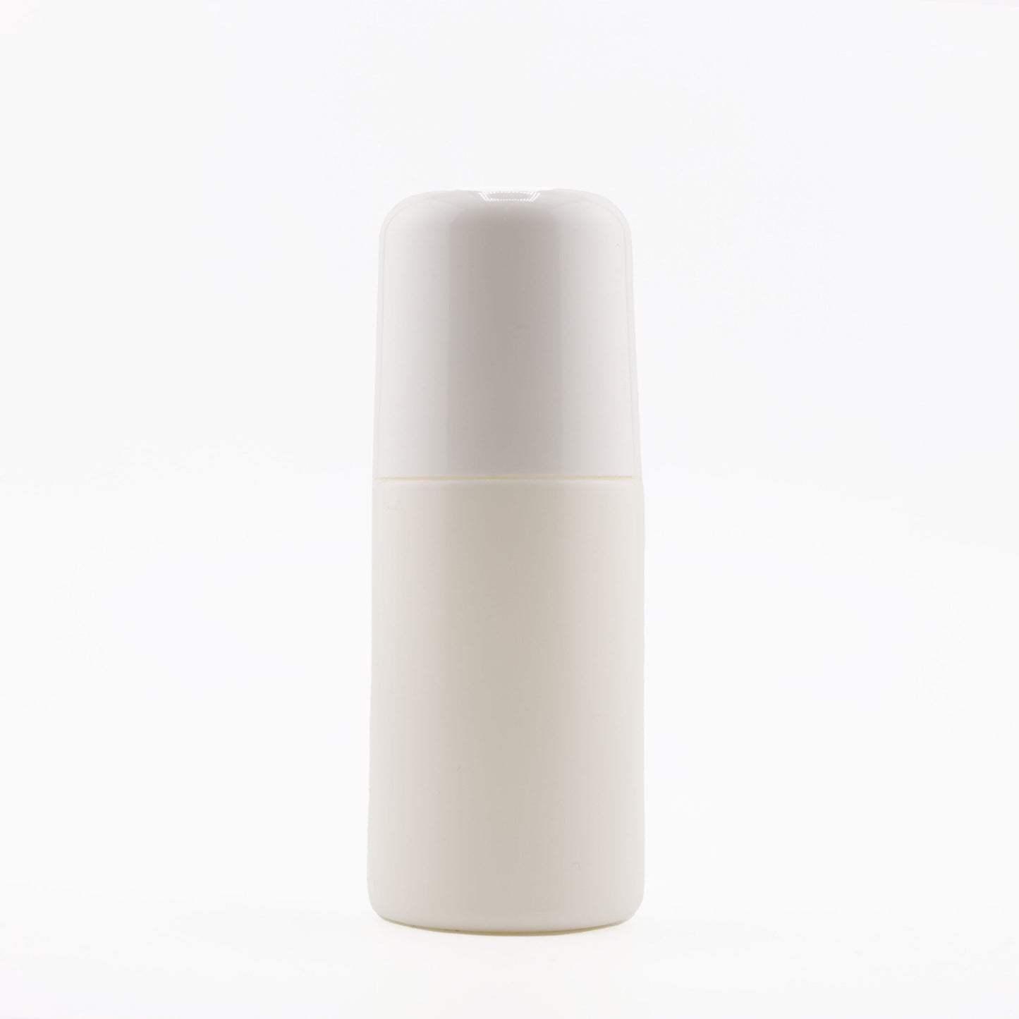 2oz White HDPE Roll-on Set (Bottle, Cap, and Ball)