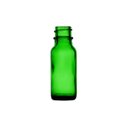 0.5 oz Boston Round Glass Bottles 18-400 Neck Finish