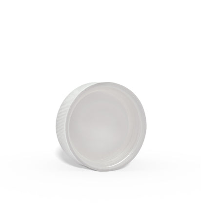 38-400 White Ribbed Child-Resistant Plastic Cap with Foam Liner Marijuana Cannabis CBD Hemp Packaging Container Bulk Wholesale FH Packaging