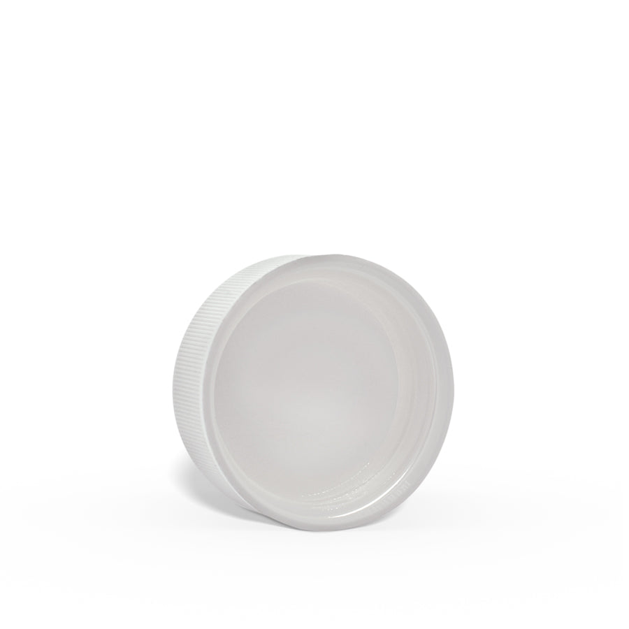 38-400 White Ribbed Child-Resistant Plastic Cap with Foam Liner Marijuana Cannabis CBD Hemp Packaging Container Bulk Wholesale FH Packaging