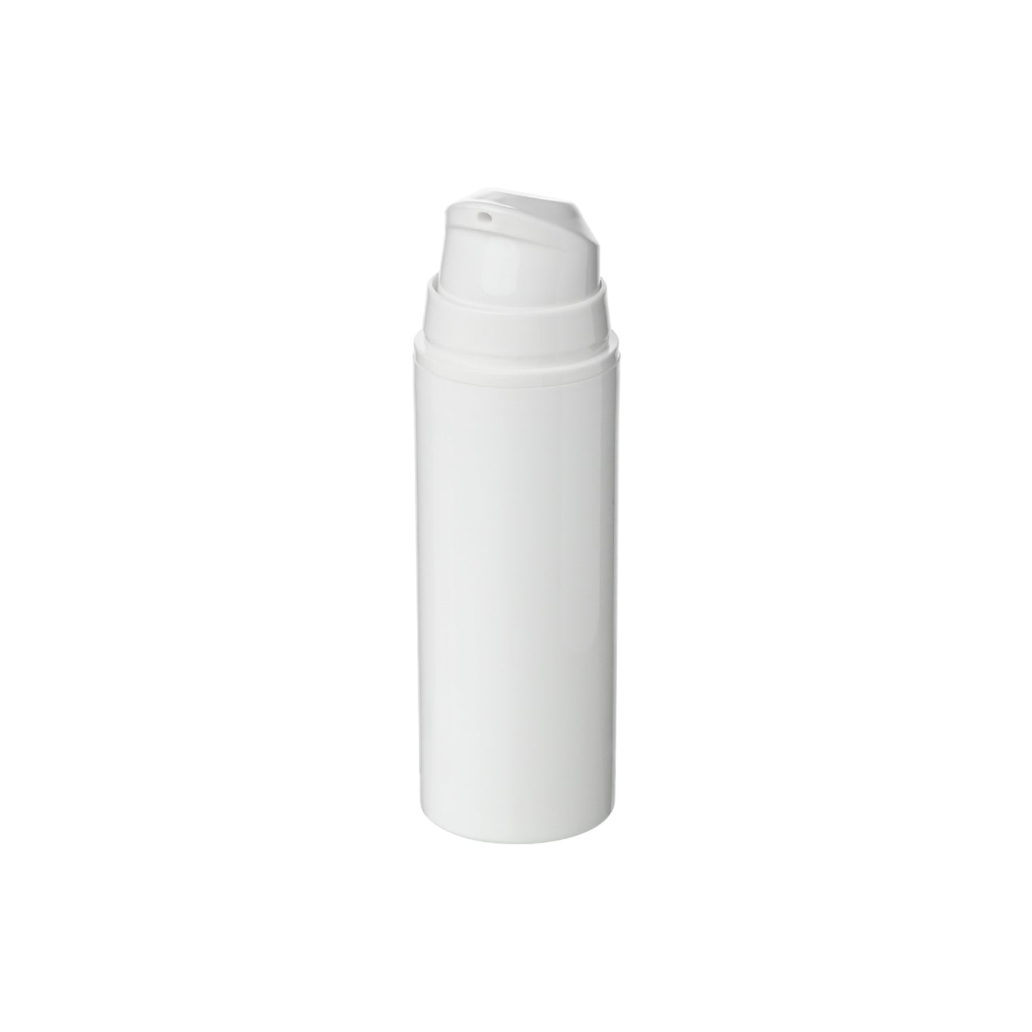 30ml White PP Plastic Airless Bottles with 32mm White Airless Pump & Clear Overcap x480