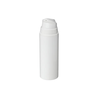 30ml White PP Plastic Airless Bottles with 32mm White Airless Pump & Clear Overcap x480