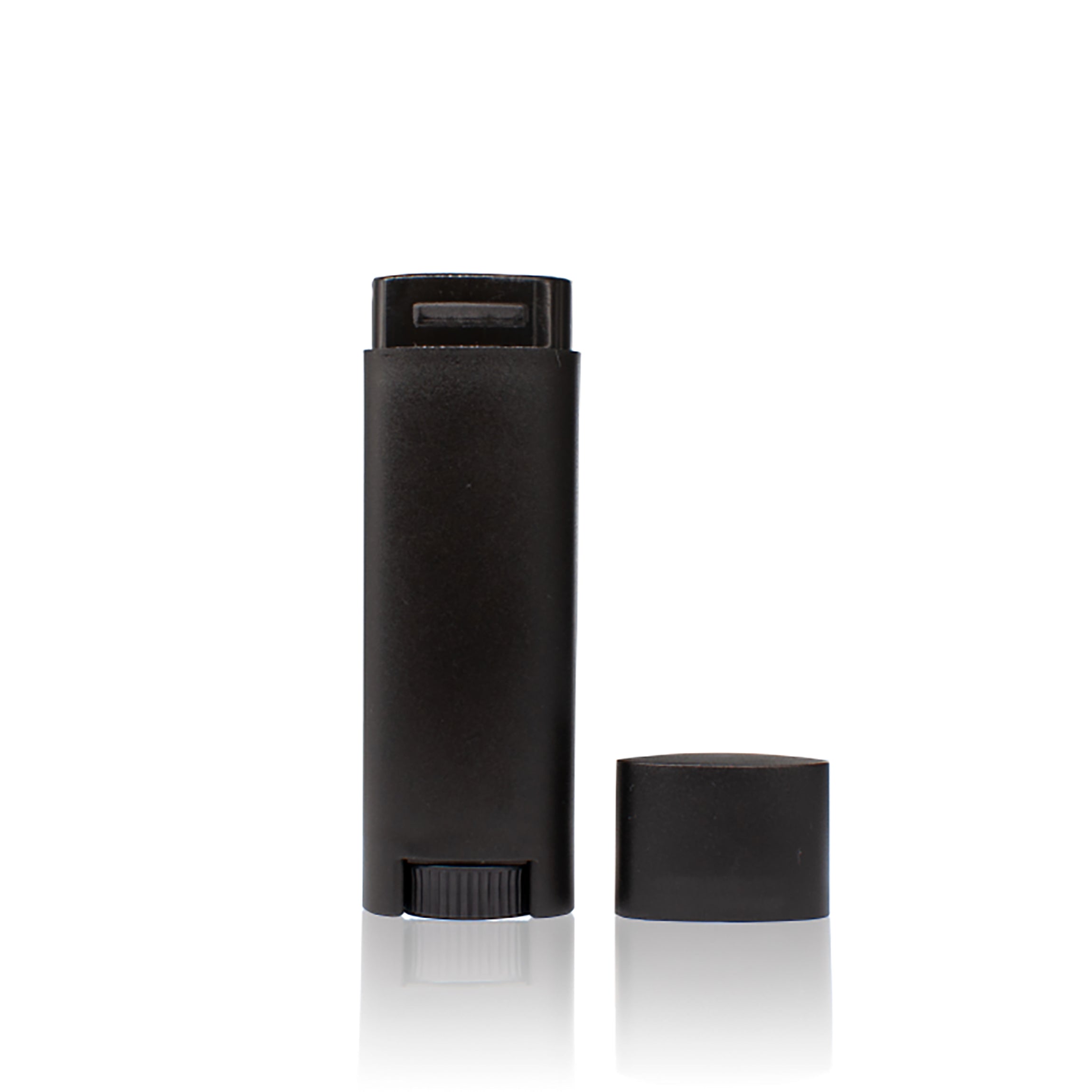 0.15 oz  PP Plastic Oval Lip Balm tube with  Flat Press On Cap