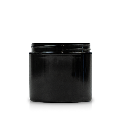 4 oz Black Polypropylene Double Wall Straight Sided Jar