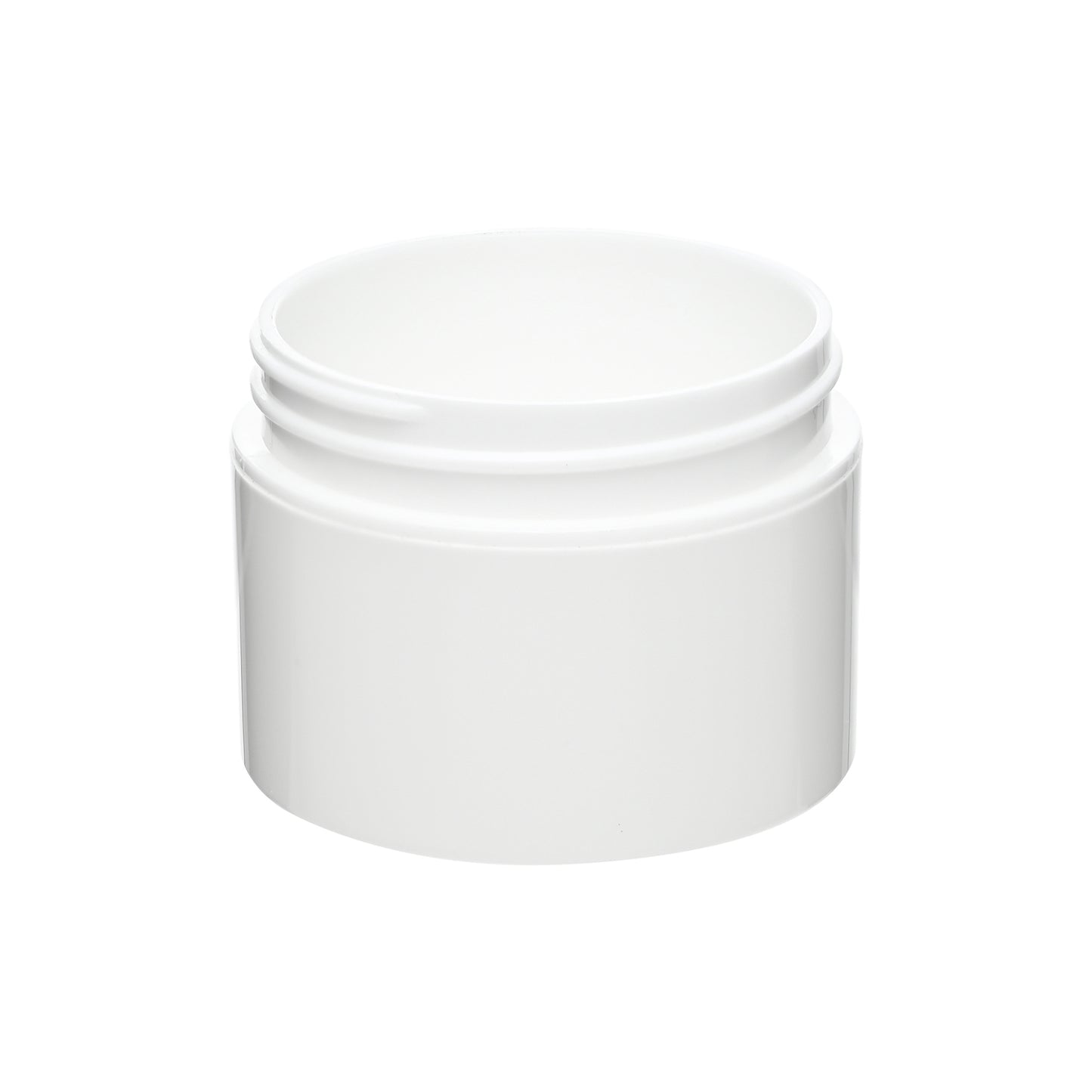 1 oz White PP Double Wall Straight Base Jars with 53-400 Neck Finish