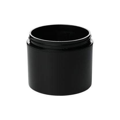 4 oz Black PP Plastic Double Wall Straight Base Jars with 70-400 Neck Finish