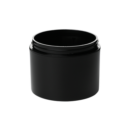 4 oz Black PP Plastic Double Wall Straight Base Jars with 70-400 Neck Finish