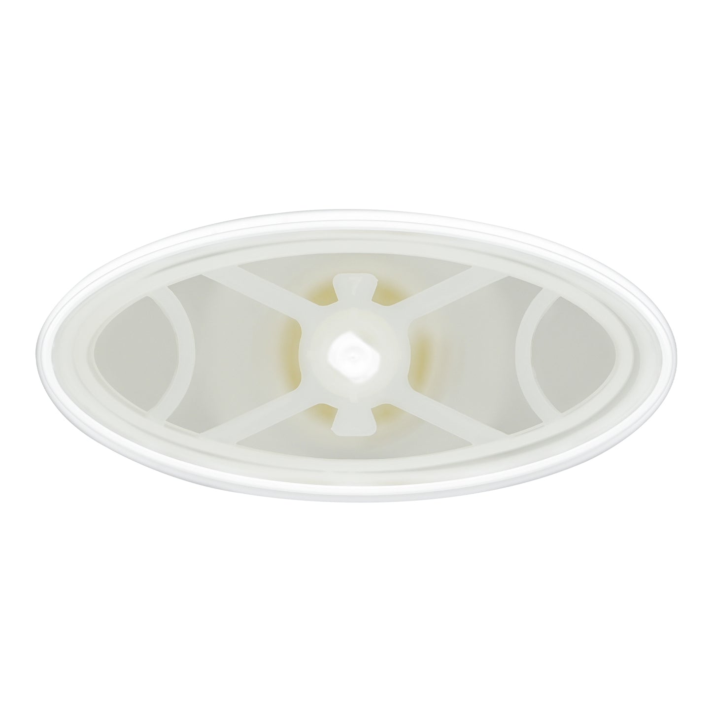 75g Oval White PP Plastic Deodorant Stick with White Flat Top Cap, inside view