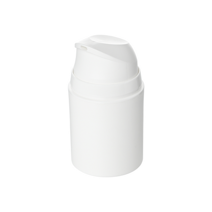 50ml Matte White PP Plastic Airless Bottles with 48mm Matte White Airless Pump & Overcap