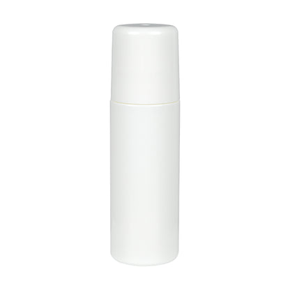 3oz White HDPE Roll-on Bottle w/ PP Plastic Cap and PP Plastic Roller Ball