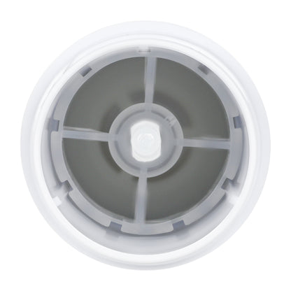 30g White Plastic Twist Up Solid Stick with White Screw Cap & Disc inside view