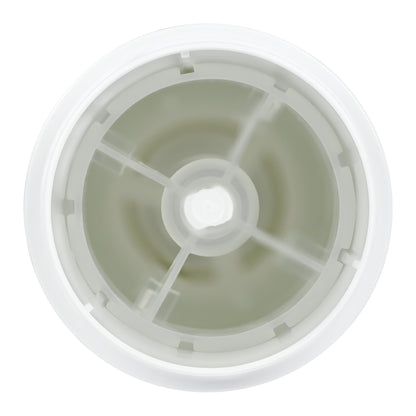 75g White Plastic Twist Up Solid Stick with White Screw Cap & Disc, inside view