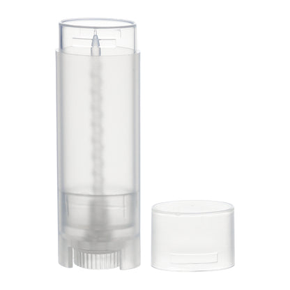 0.15 oz  PP Plastic Oval Lip Balm tube with  Flat Press On Cap