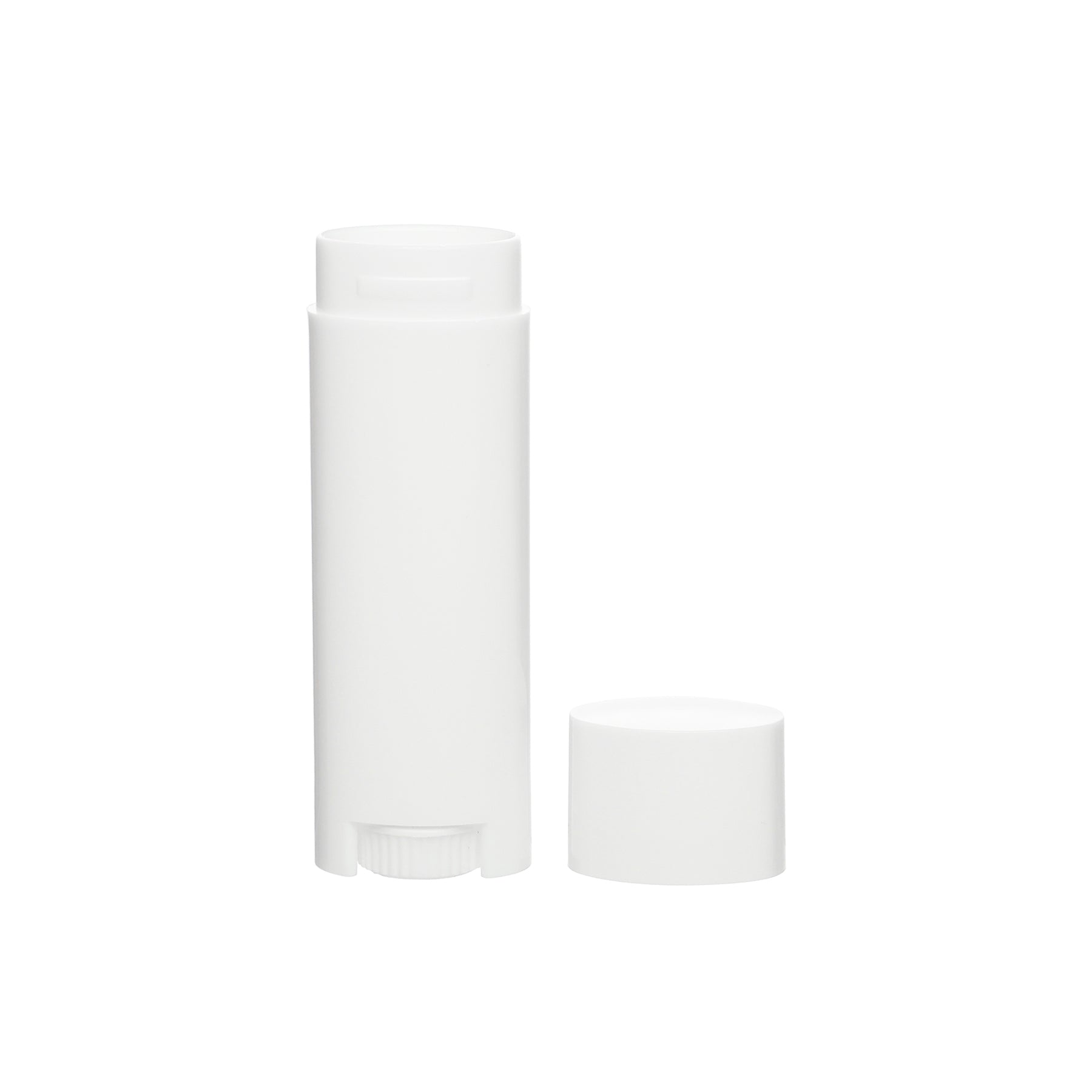 0.15 oz  PP Plastic Oval Lip Balm tube with  Flat Press On Cap
