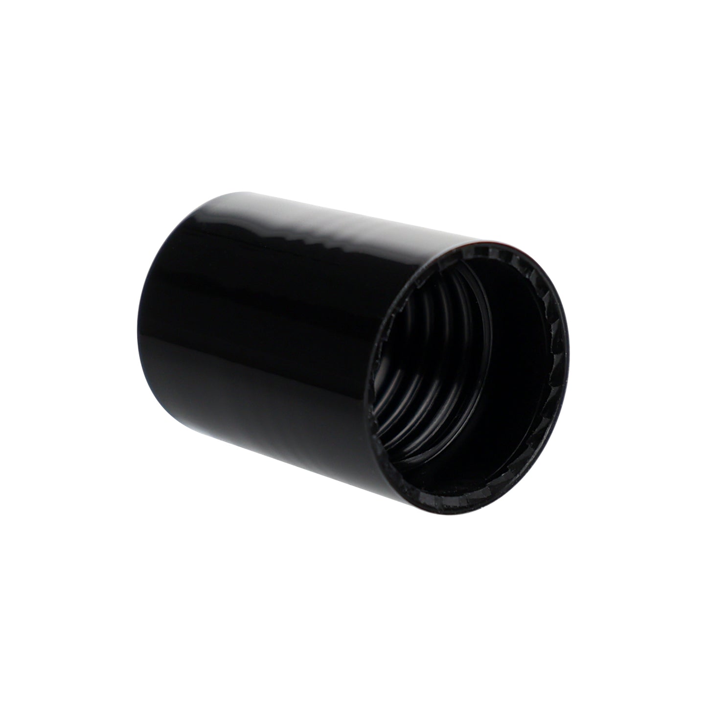 16mm Black PP Plastic Smooth Skirt Screw Cap for FG17 Roll-On Bottles