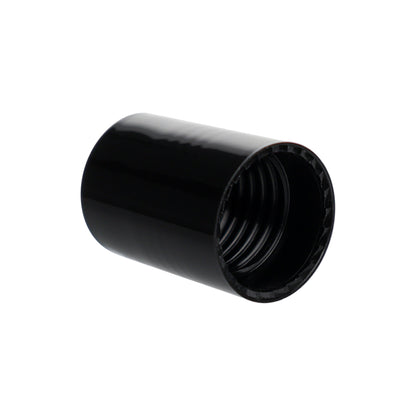 16mm Black PP Plastic Smooth Skirt Screw Cap for FG17 Roll-On Bottles