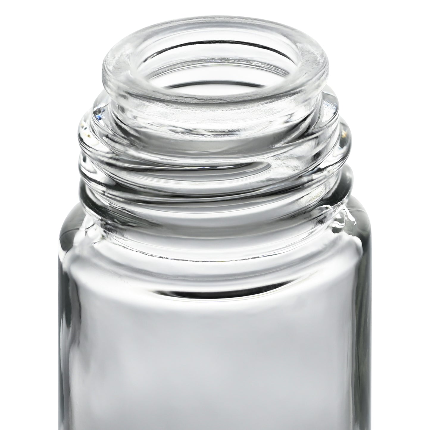 1 oz (30 ml) Clear Glass Roll-On Bottle with 28-415 Neck Finish neck thread