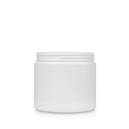 16 oz White PET Straight Sided Jar 89-400 Neck Finish