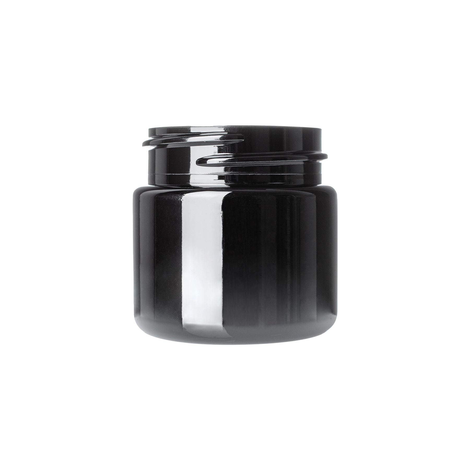 1 oz Black PET Straight Sided Jars 38-400 Neck Finish