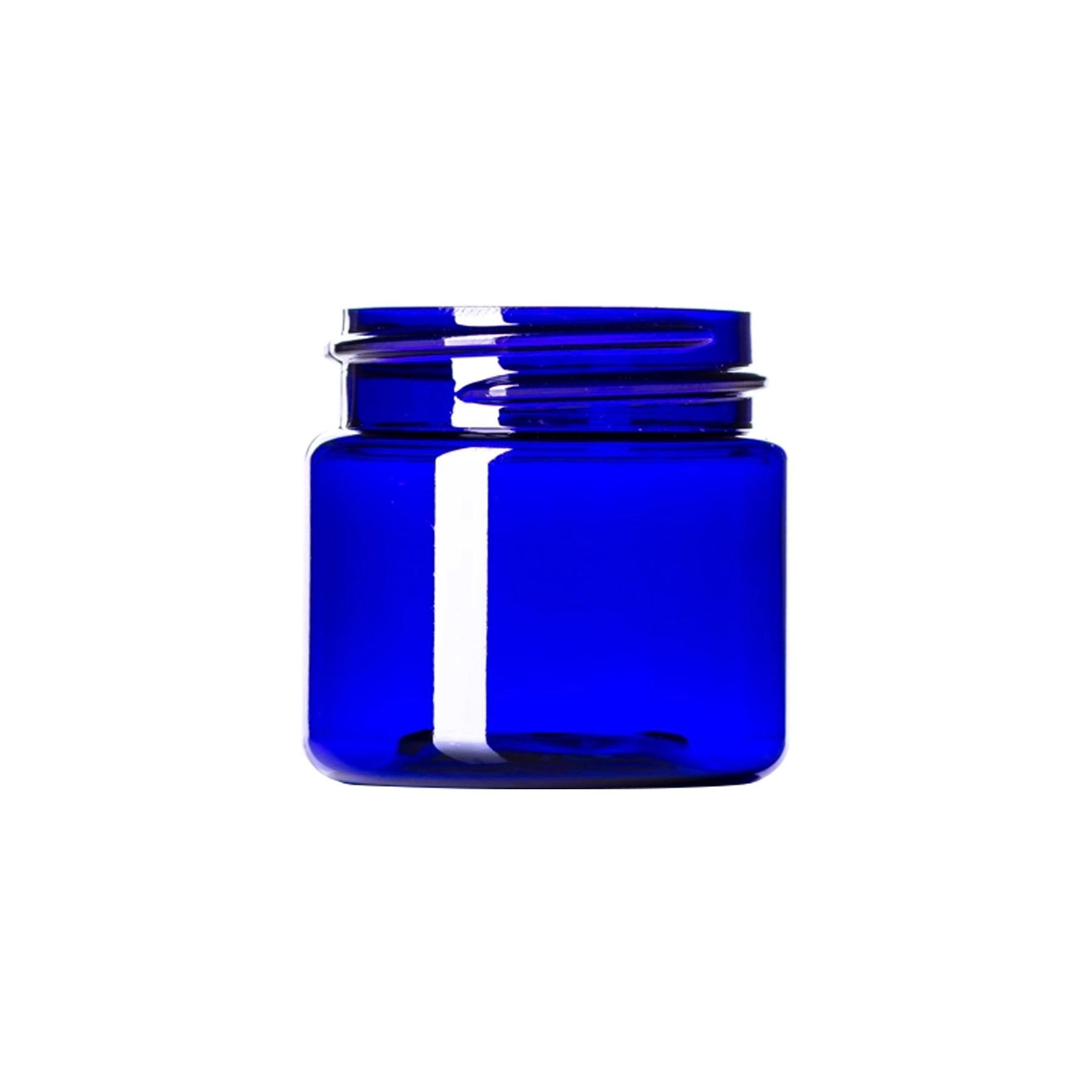 1 oz Blue PET Straight Sided Jars 38-400 Neck Finish