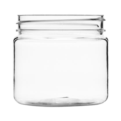 2 oz Clear PET Straight Sided Jars 48-400 Neck Finish side view