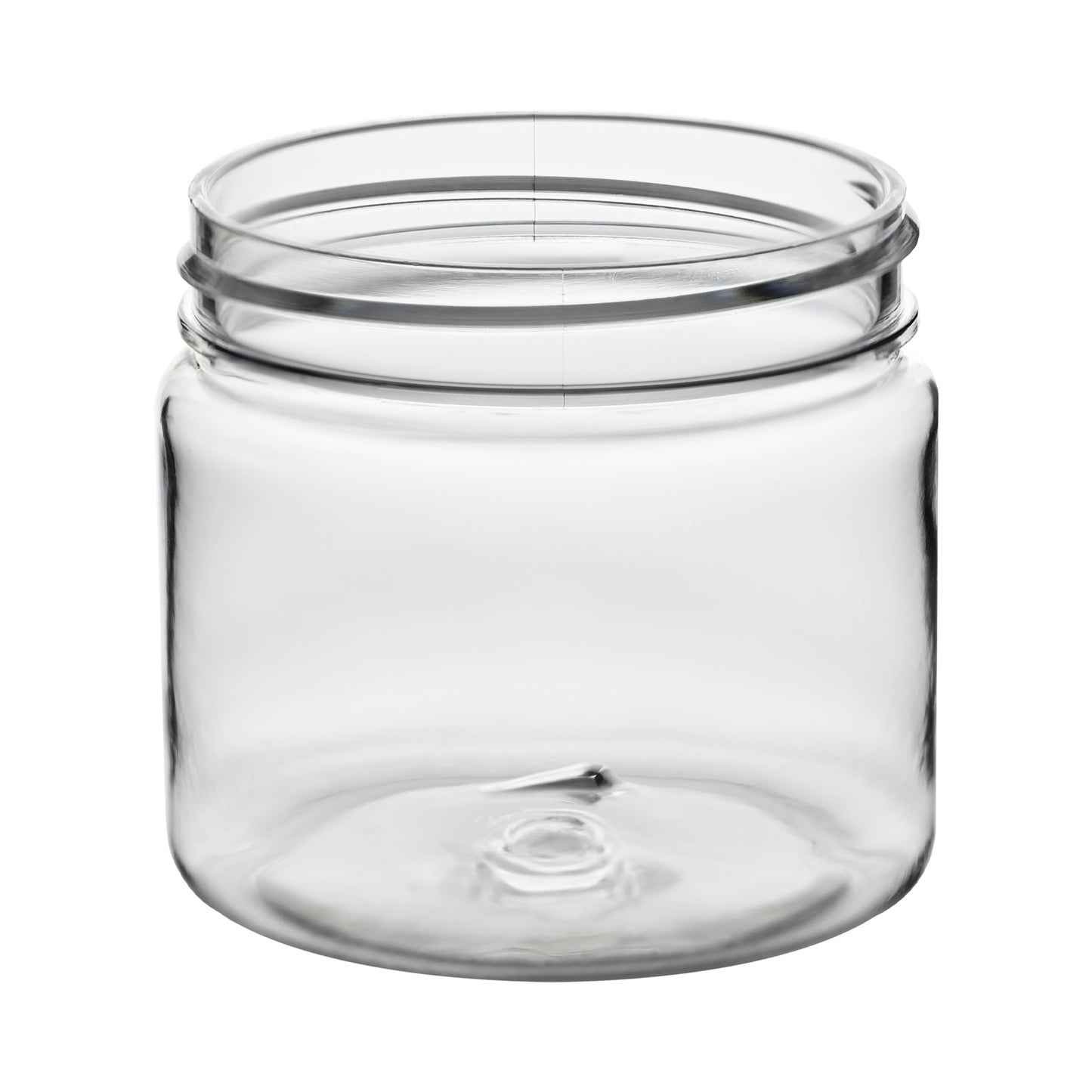 2 oz Clear PET Straight Sided Jars 48-400 Neck Finish tilted view