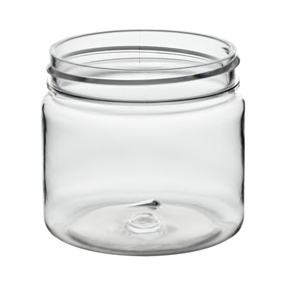 2 oz Clear PET Straight Sided Jars 48-400 Neck Finish tilted view