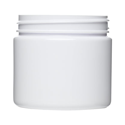 2 oz White PET Straight Sided Jars 48-400 Neck Finish side view