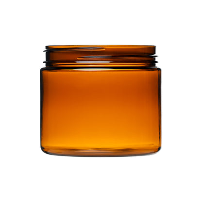 3 oz Amber PET Straight Sided Jars 58-400 Neck Finish