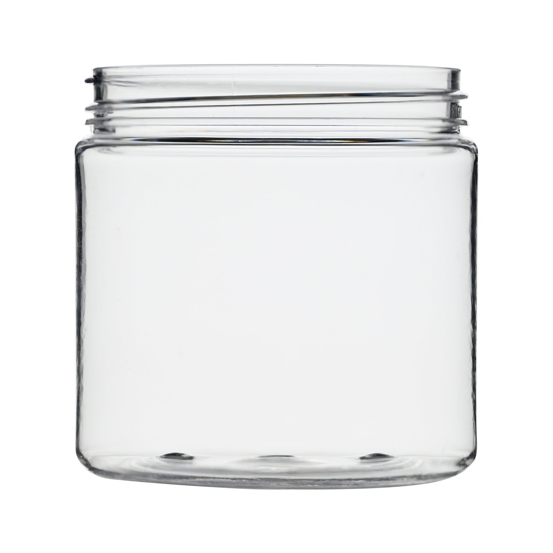 4 oz Clear PET Straight Sided Jars 58-400 Neck Finish side view