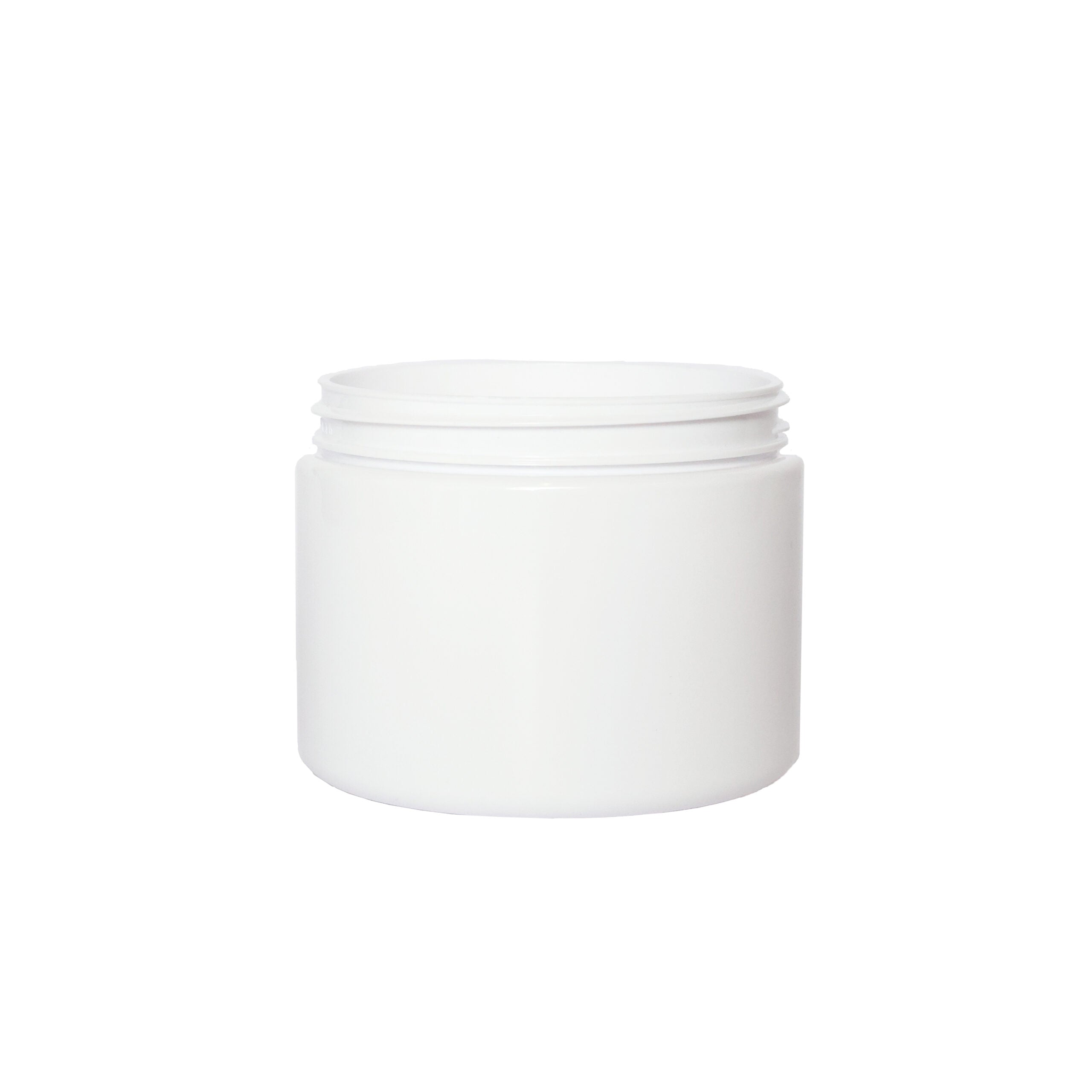 6 oz White PET Straight Sided Jars 70-400 Neck Finish
