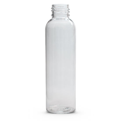 Clear 4 oz PET Cosmo Round Bottle with 24-410 Neck Finish