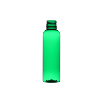 2 oz Green PET Cosmo Round Bottle 20-410 Neck Finish