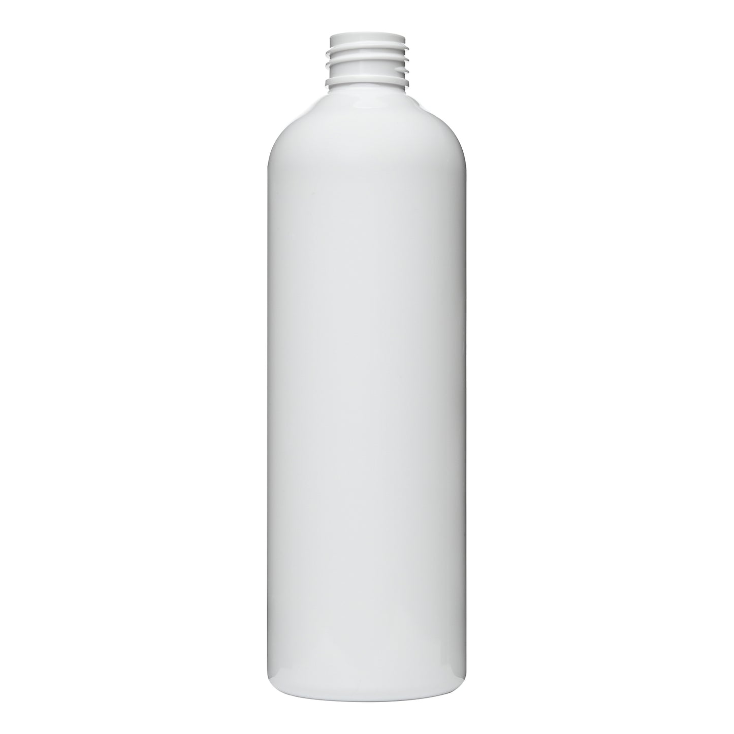 12 oz White PET Bullet Round Bottle 24-410 Neck Finish side view