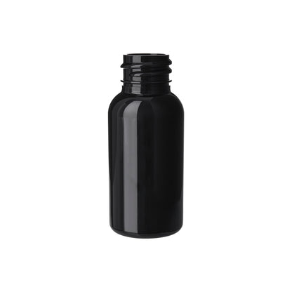 1 oz Black PET Plastic Boston Round Bottle 20-410 Neck Finish (Copy)